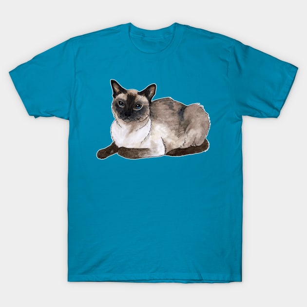 Siamese cat T-Shirt by Savousepate